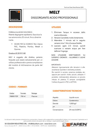 DISGORGANTE LIQUIDO MELT LT.0,750