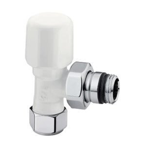 VALVOLA TERMOST. E DET. MOD.TONDO BIANCO CON RACCORDI MULT 16 X 2