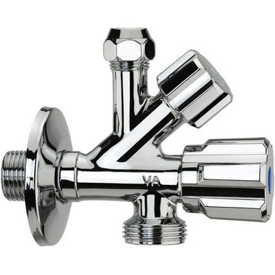 RUBINETTO COMBINATO SOTTOLAVABO-LAVATRICE DOPPIO USO 1/2 x 3/4