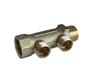 COLLETTORE PER RISCALDAMENTO OTTONE GIALLO 3/4" MF 2 VIE