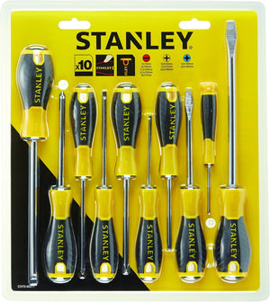 SET CACCIAVITI STANLEY ESSENTIAL DA 10 PEZZI CON IMPUGNATURA SOFT-GRIP