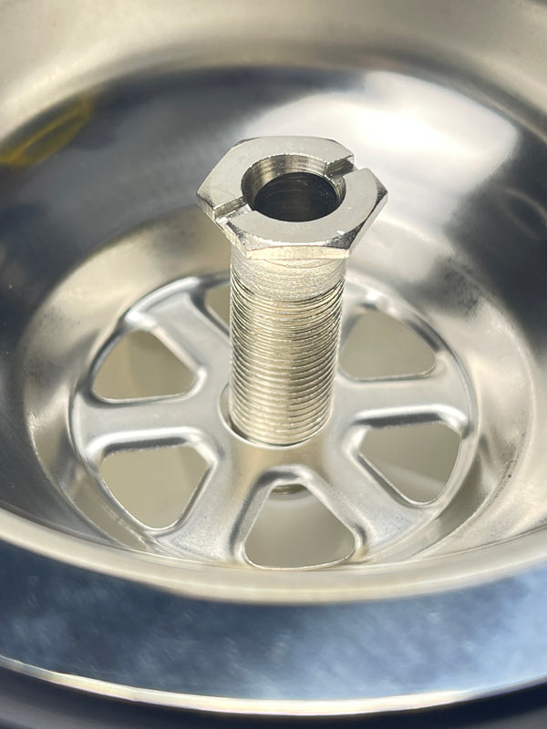 Piletta basket Bonomini per lavelli Ø 90 attacco 1" 1/2 con troppo pieno tondo