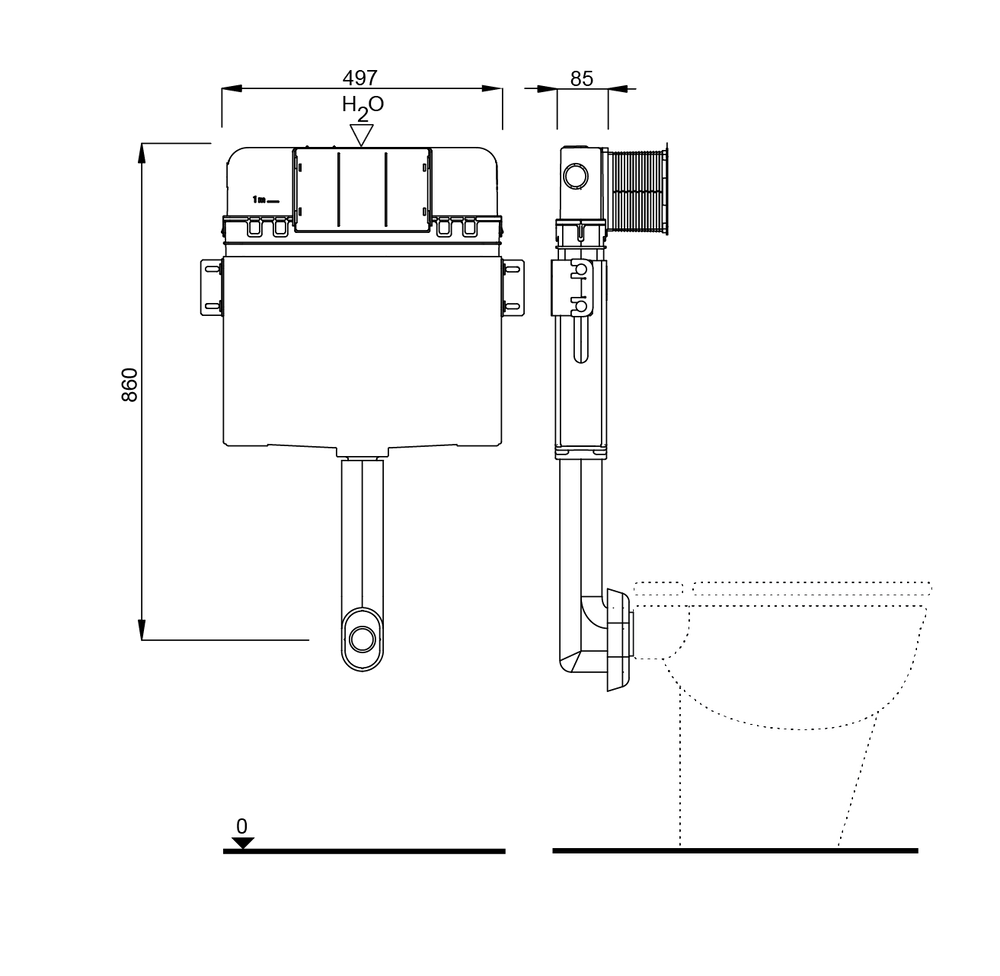 Cassetta wc da incasso Schwab