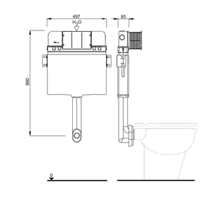 Cassetta wc da incasso Schwab