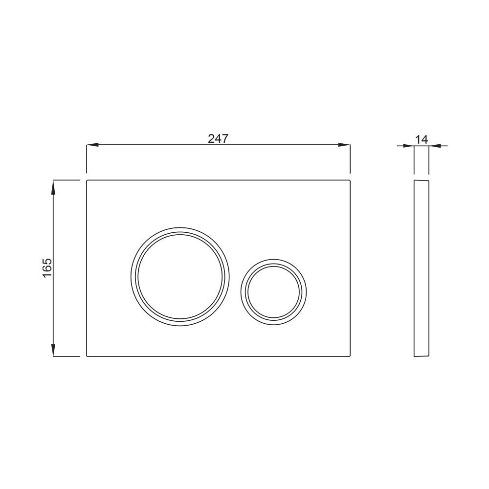 Placca di comando Schwab mod vela bianco per cassette incasso