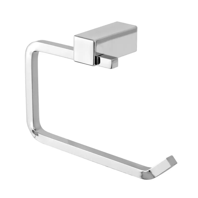 Linea unica-porta carta a muro da bagno cromato con piastrine in acciaio