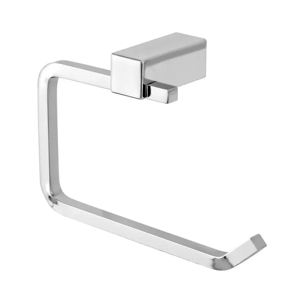 Linea unica-porta carta a muro da bagno cromato con piastrine in acciaio