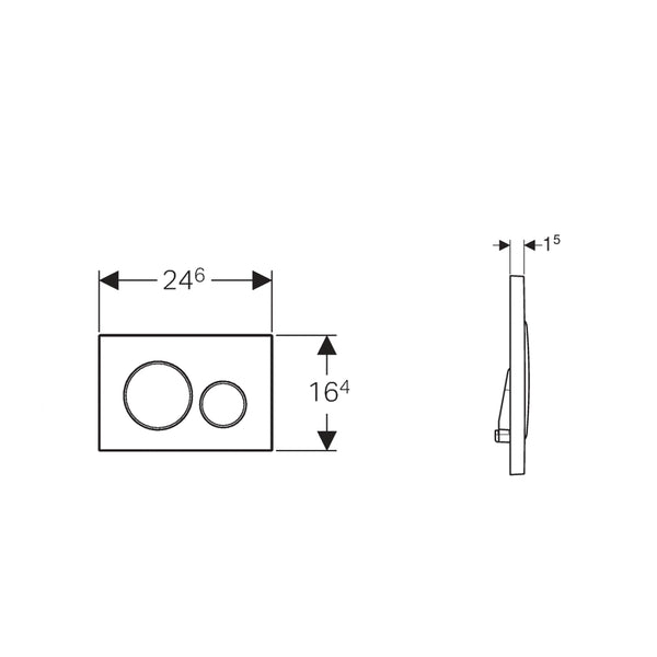 Geberit-placca di comando sigma20 per cassette scarico sigma8 bianco e cromato