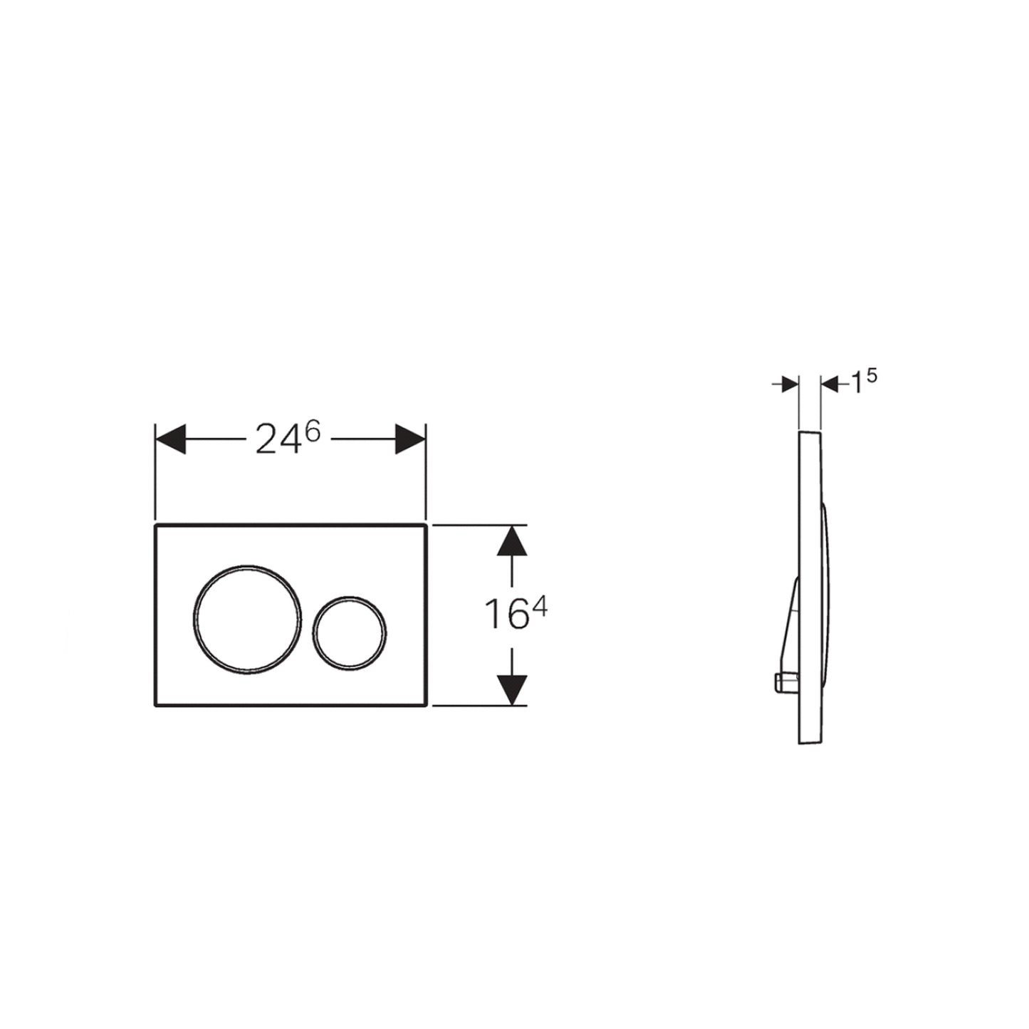 Geberit-placca di comando sigma20 per cassette scarico sigma8 bianco e cromato