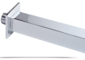 Tecom - Braccio doccia 35cm mod. quadro acciaio inox