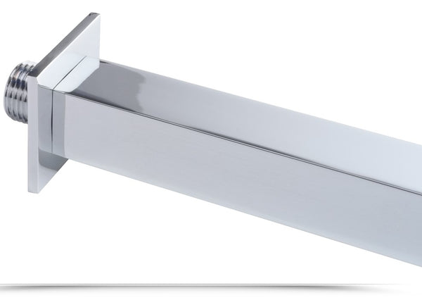 Tecom - Braccio doccia 35cm mod. quadro acciaio inox